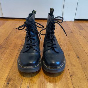Black Doc Martin Knockoff Boots Combat